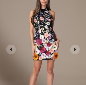 Bebe Mock Neck Floral Dress Size XL